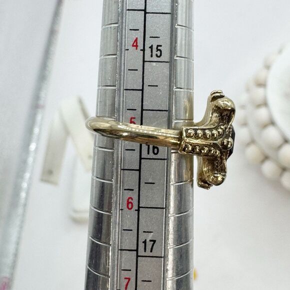 Vtg Avon Queensbury Purple Faux Amethyst Ring Victorian Revival Size 5-6.5 - Picture 13 of 14